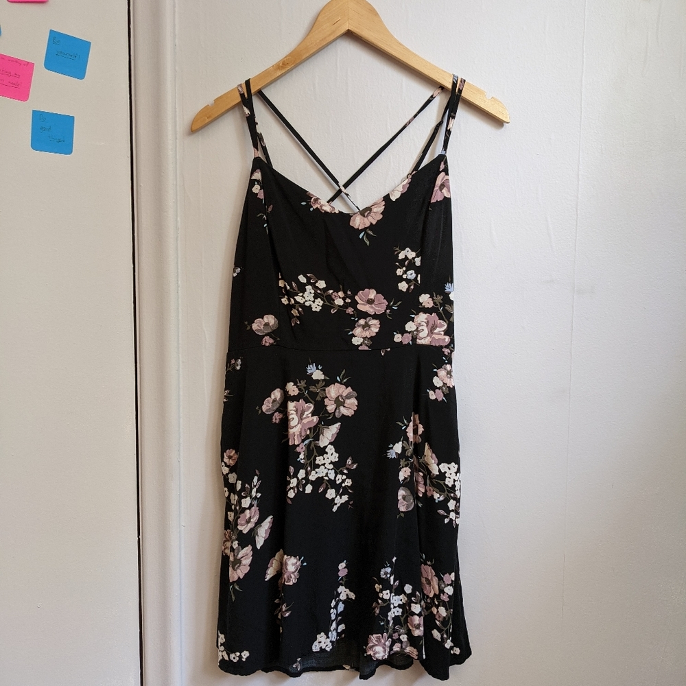 Garage Floral Cross-straps Dress